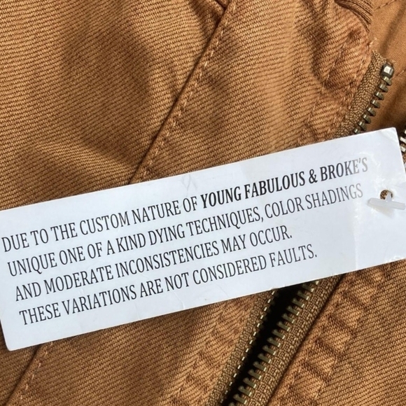 Young Fabulous & Broke Reversible Rust Bomber Jacket - Picture 4 of 5
